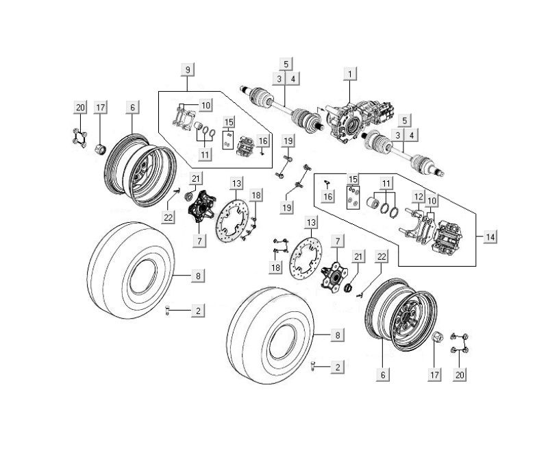 Front wheel Kymco MXU 400