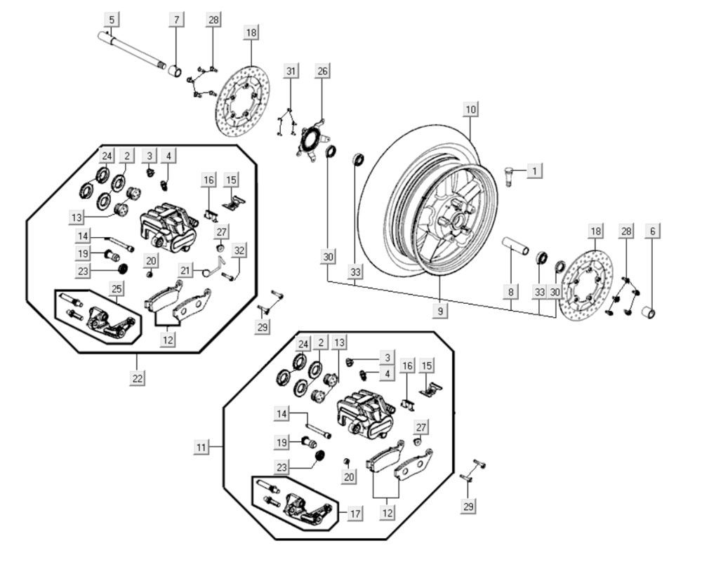 Front wheel Kymco Myroad 700i