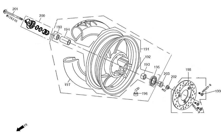 Front wheel Neco Borsalino Oro brown