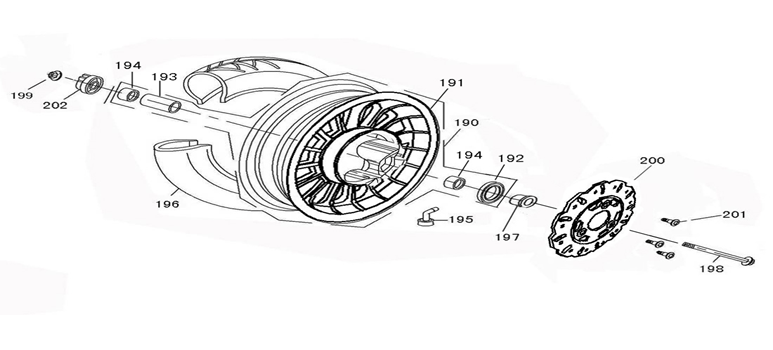 Front wheel Neco Lola white