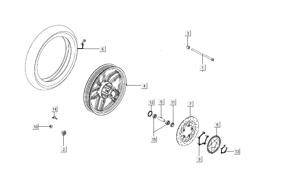 Front Wheel Kymco People S 50i E4 Matt Brown