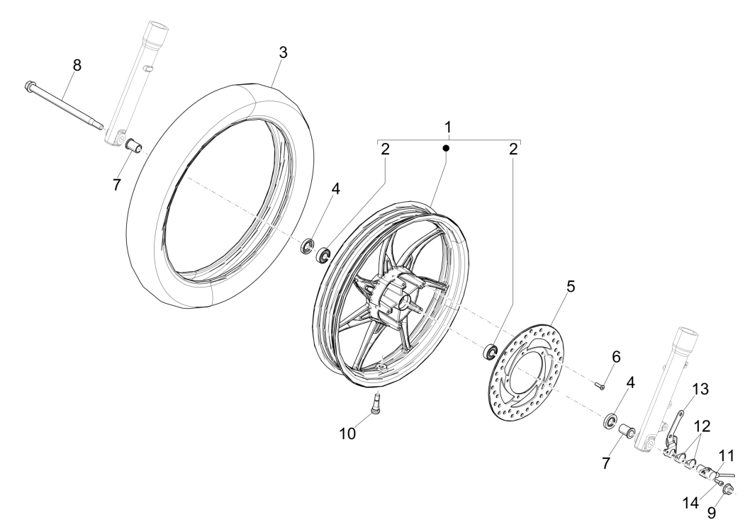 Piaggio Liberty 50 4-stroke front wheel (IGET euro 5)