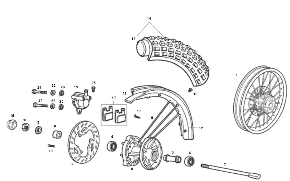 Front wheel SENDA R X-TREME 2007 E2 3ED