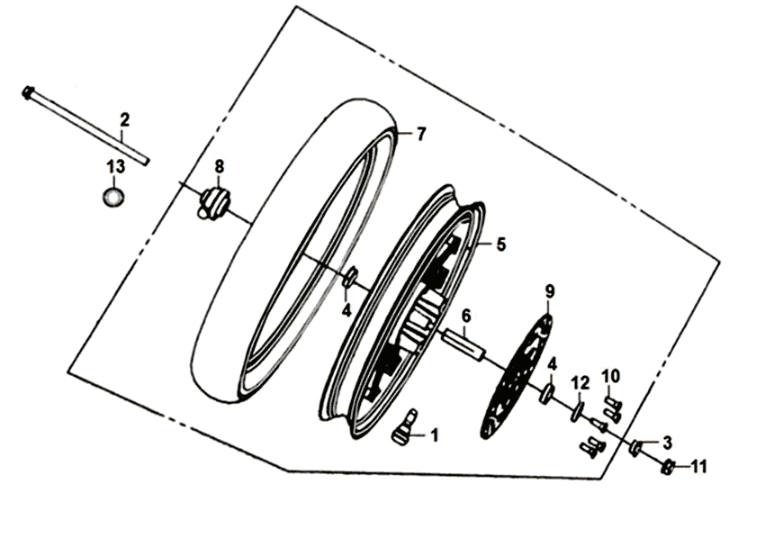 Sym Symphony ST E3 front wheel