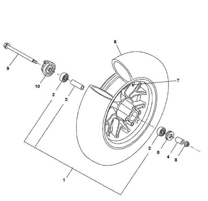 Front wheel Yamaha Bw's 2-stroke