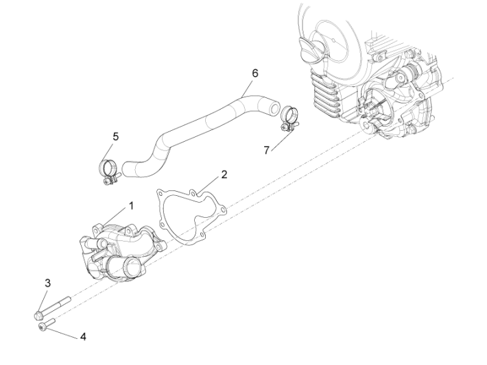 Water Pump Piaggio Beverly 350 E3 Sport Touring 2013-2014