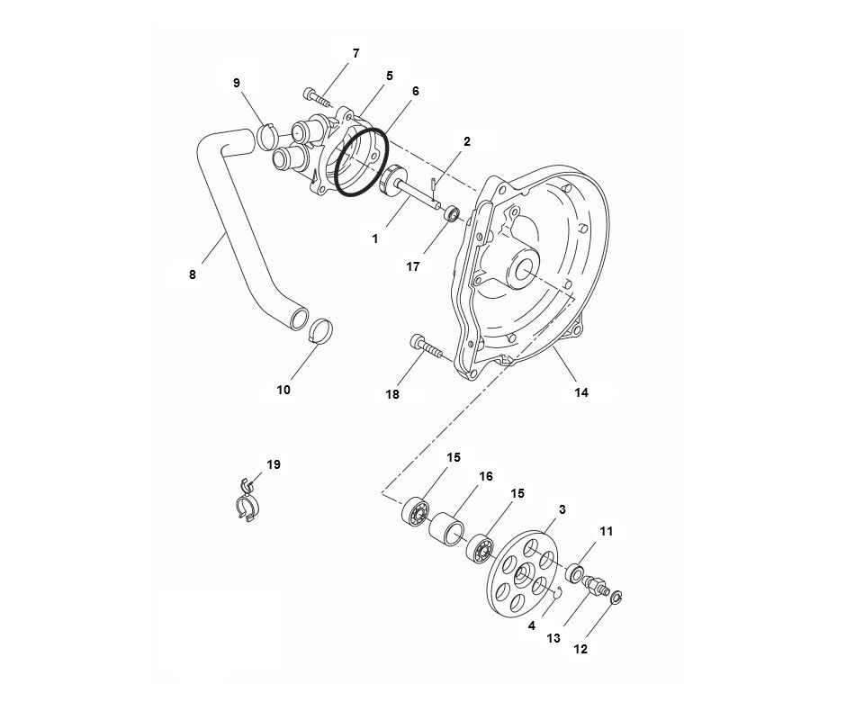 Water pump Yamaha Aerox 2-stroke 2013