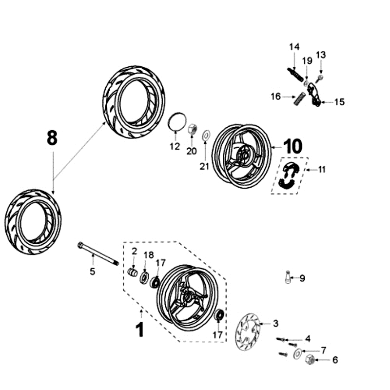 Wheels Peugeot New Vivacity 4-stroke Blue