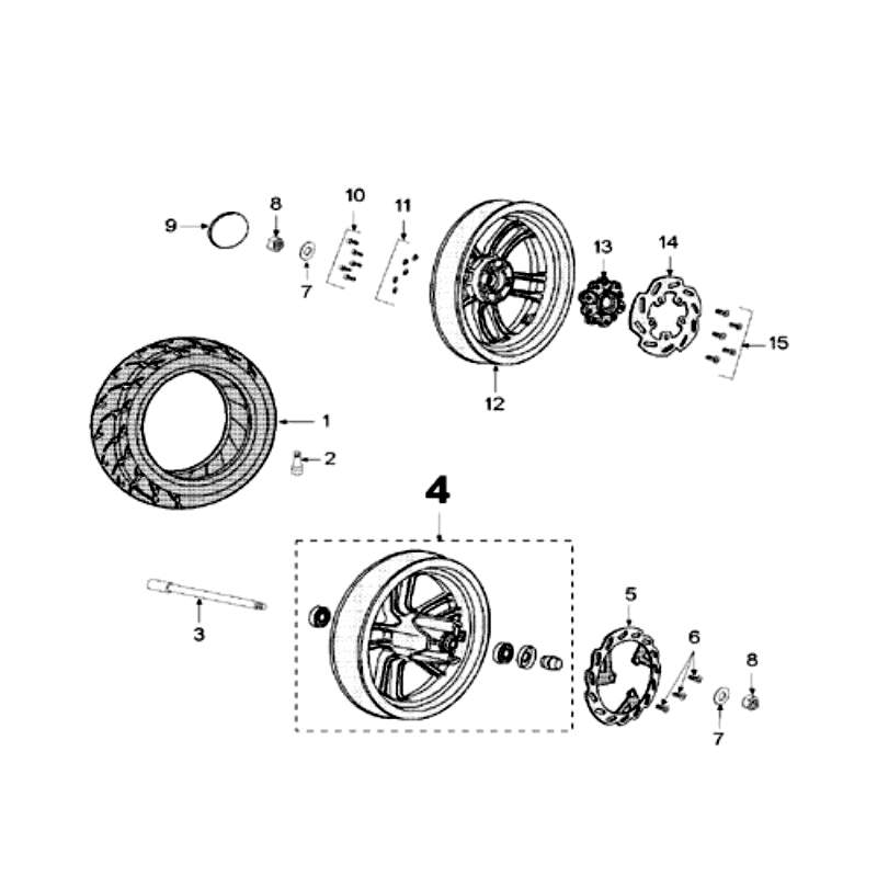 Wheels Peugeot Speedfight 3 LC grey