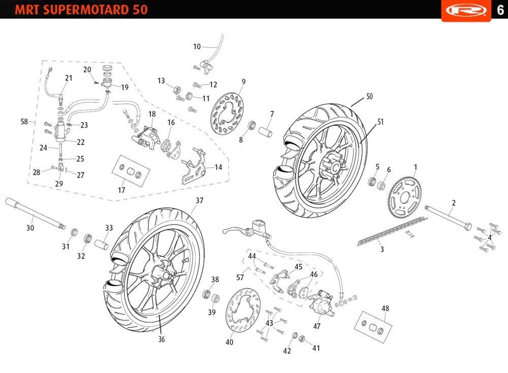 Wheels Rieju MRT SM blue lim 2010 2-stroke