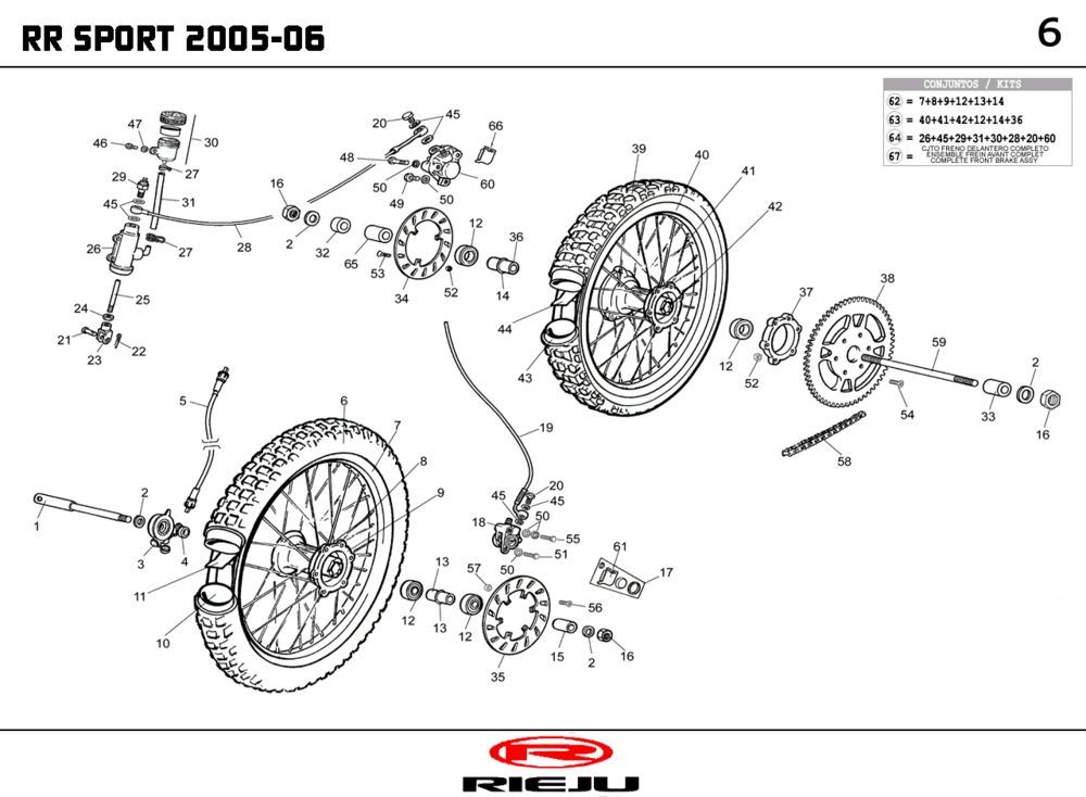 Wheels Rieju RR yellow 2007 2-Stroke