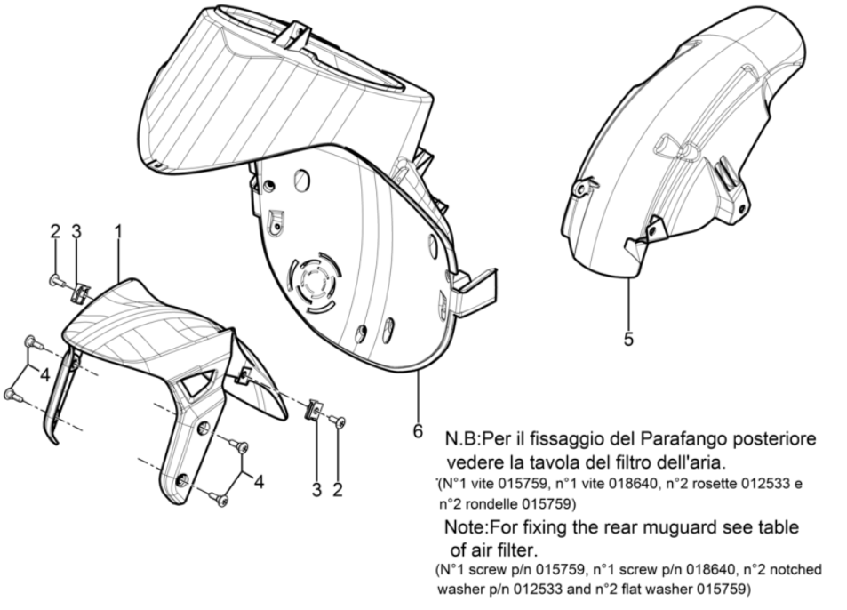 Front fender - Mudguards Piaggio Typhoon 50 2-stroke Euro 3 2011