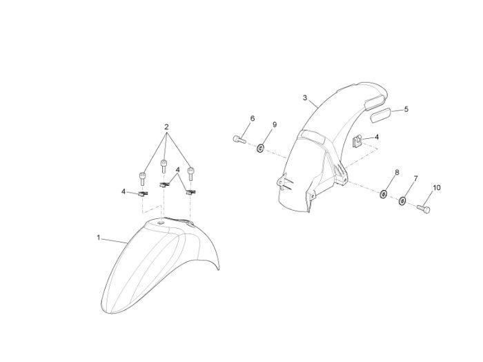 Mudguard Piaggio Liberty 2-stroke white 595