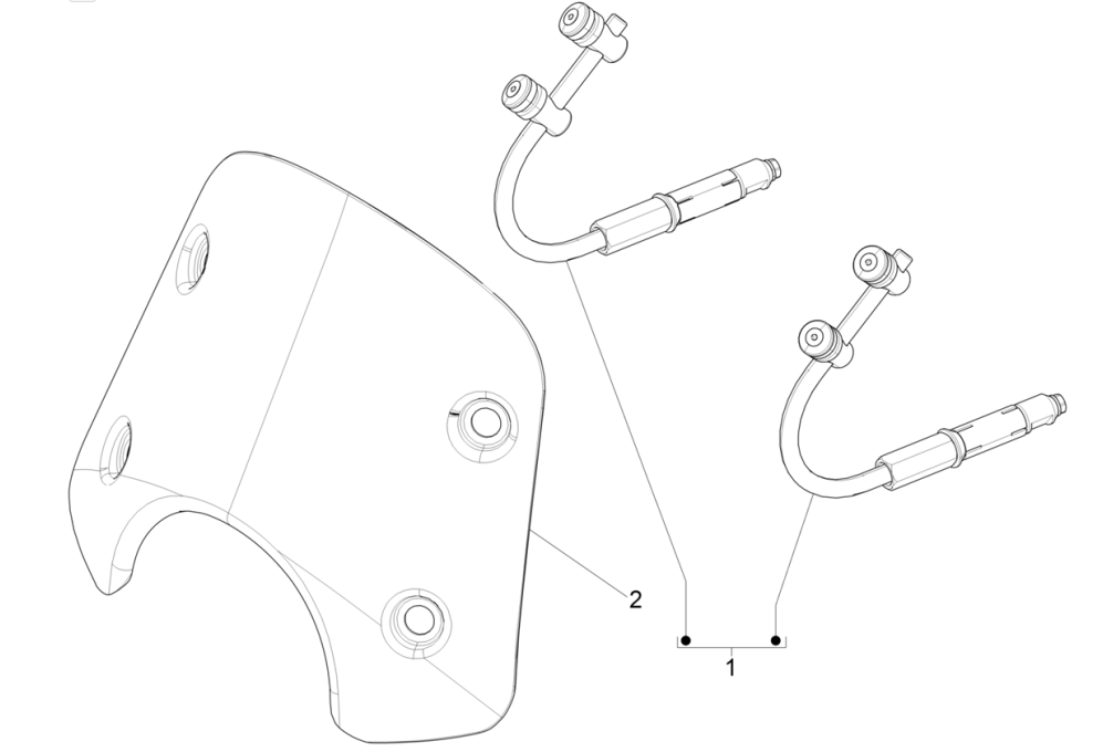Windshield - Windows Vespa GTS 125 4T E5 ABS 2021 (EMEA)