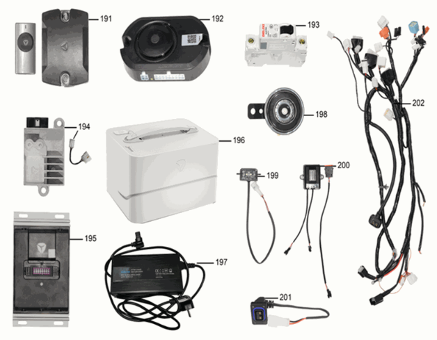Wire harness assy/battery/charger Yadea G5