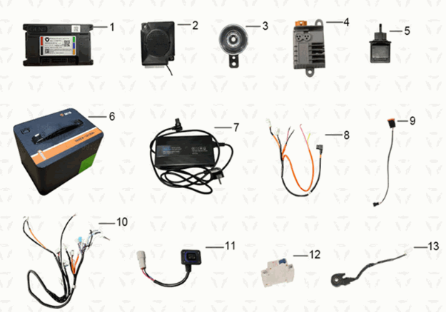 Wire harness assy/battery/charger Yadea M6L