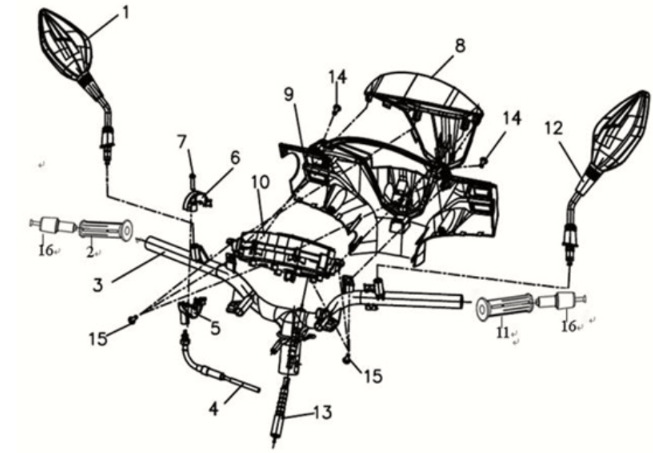 KPL headlight. Sym Symphony ST 125I E4 White (WH-006)