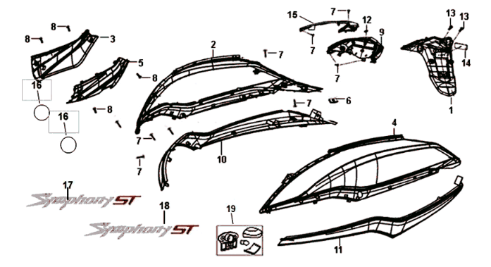 Sym Symphony ST 125I E4 White Plating (WH-006)