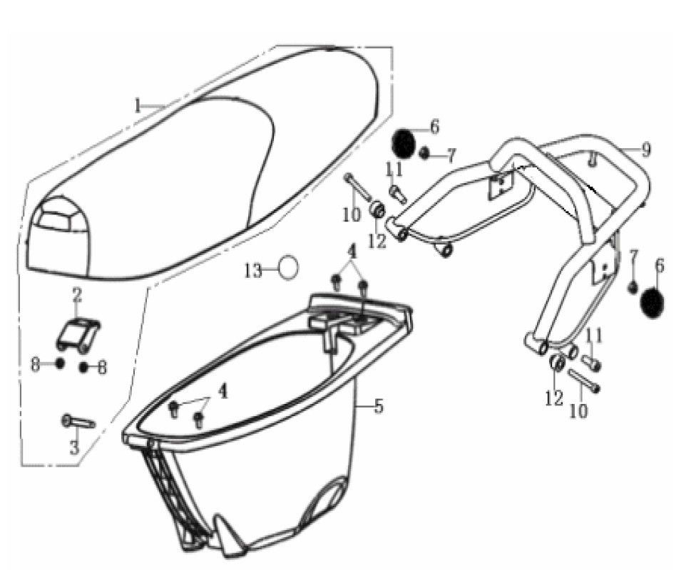 Saddle Buddy Box Generic Cracker blue 2010 2-stroke 25