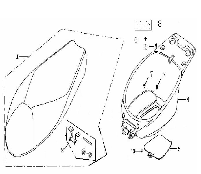 Saddle Buddybak Generic Ideo blue 2010 2-stroke