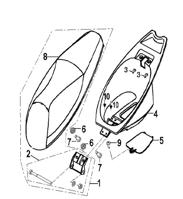 Saddle Buddybak Generic Xor stroke 2009 2-stroke