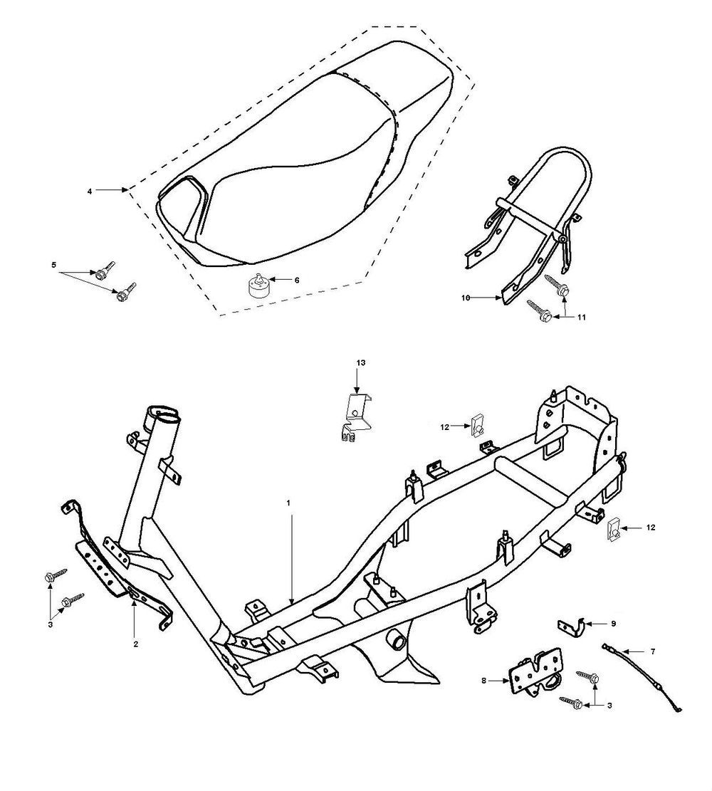 Saddle Buddy Bucket Peugeot Speedfight 2 AC E2 2-Stroke