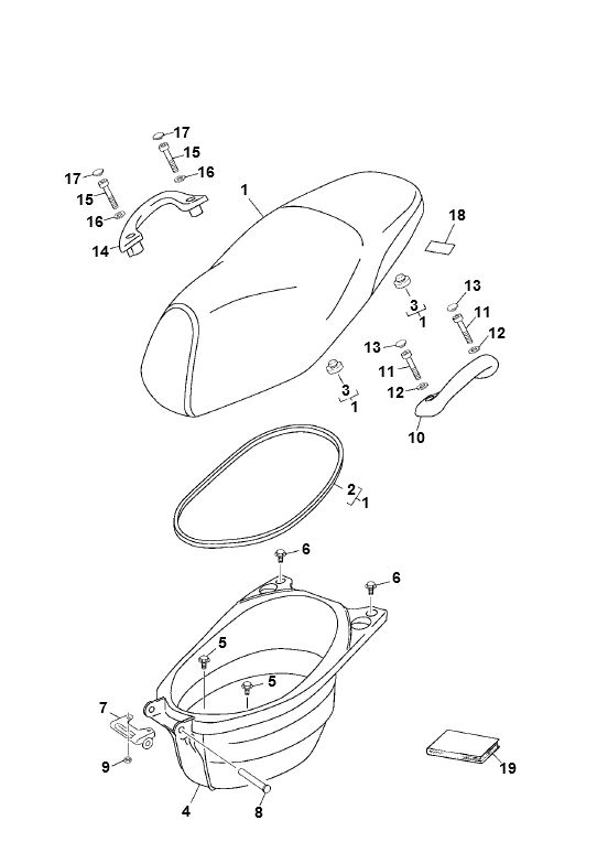 Saddle Buddy Box Yamaha Neo's 2-stroke (until 2003)
