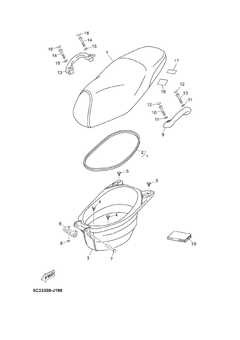 Saddle Buddy Box Yamaha Neo's 4-stroke (after 2008)