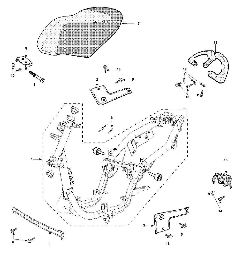 Saddle Frame Peugeot Vivacity 3 2-Stroke