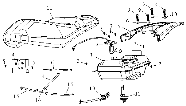 Saddle Fuel Tank China fox blue shine