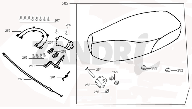 Saddle Buddyseat Santini Capri matt anthracite