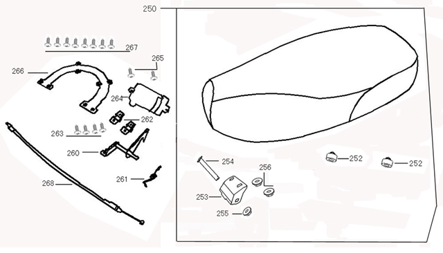 Saddle Buddyseat Rover GT white