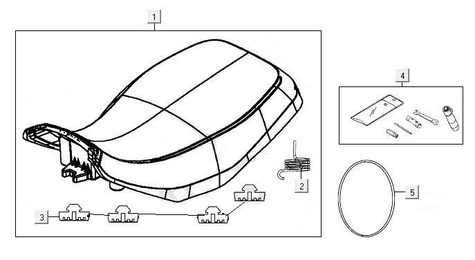 Saddle Kymco MXU 400