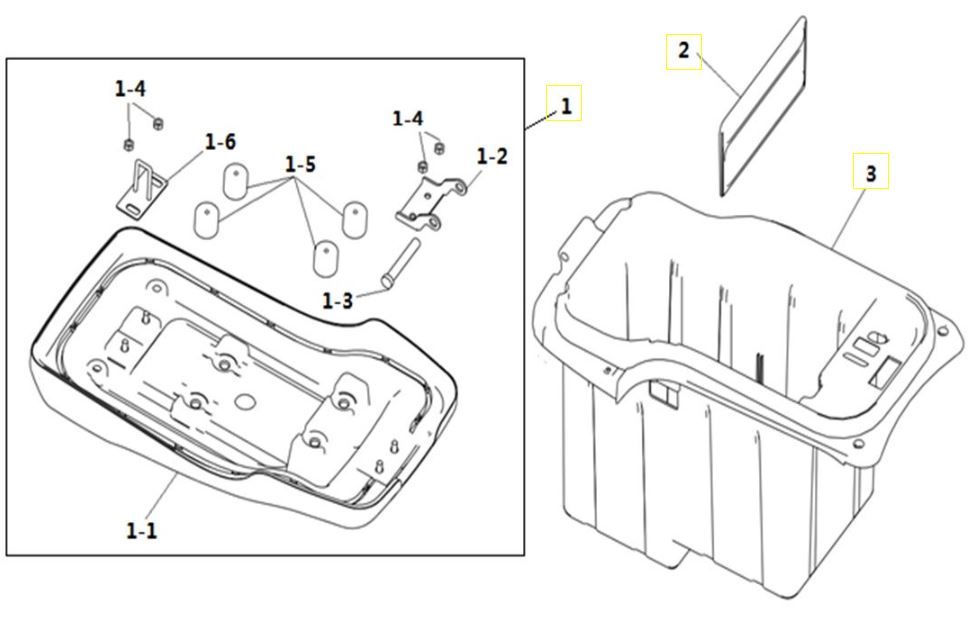 Saddle+battery box - Goccia GEV2000