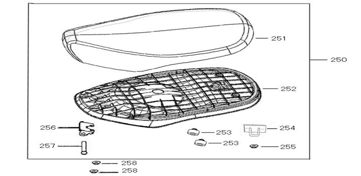 Saddle AGM Star50 red white