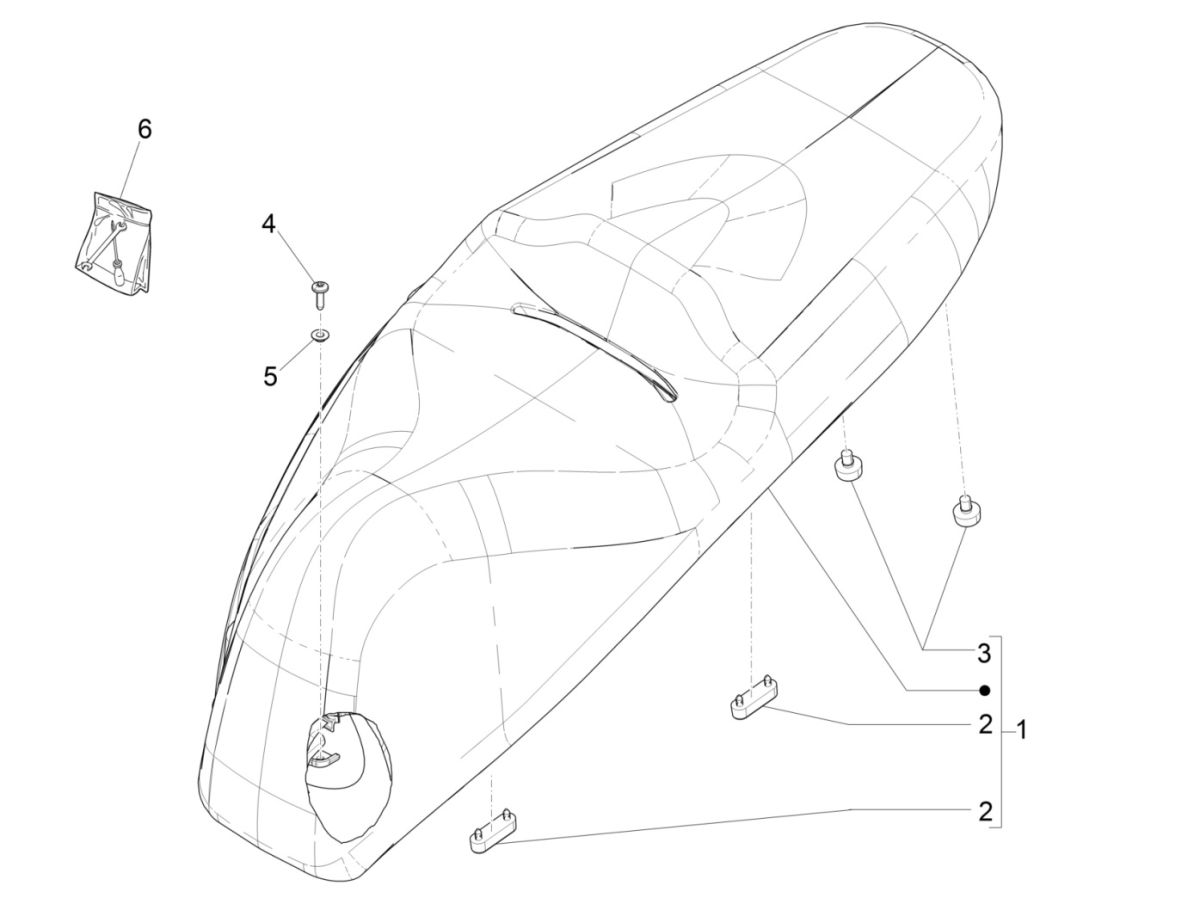 Piaggio Beverly 300 IE ABS E4 2016 - 2020 Saddle (EMEA)