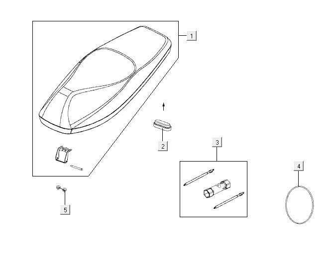 saddle Kymco Agility 12 4-stroke 125 blue