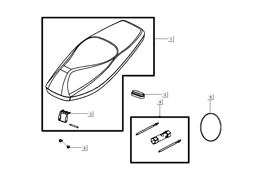 Saddle kymco agility FR 12' 4-stroke euro4 white