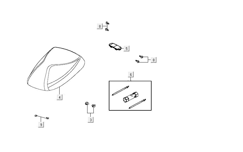 Saddle Kymco Carry 4-stroke black