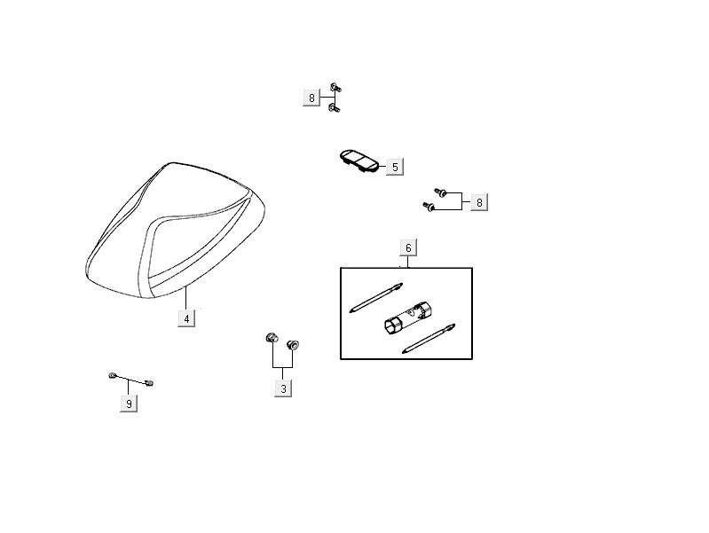 Saddle Kymco Delivery 4-stroke black