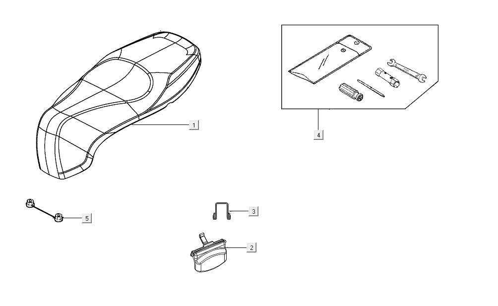 Kymco Like saddle from 2018