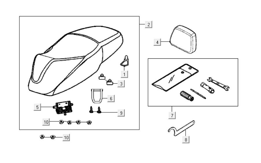 Saddle Kymco New Dink 200i
