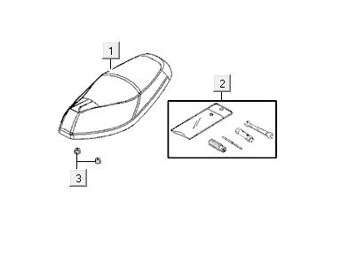 Saddle Kymco VP50 4t ac black