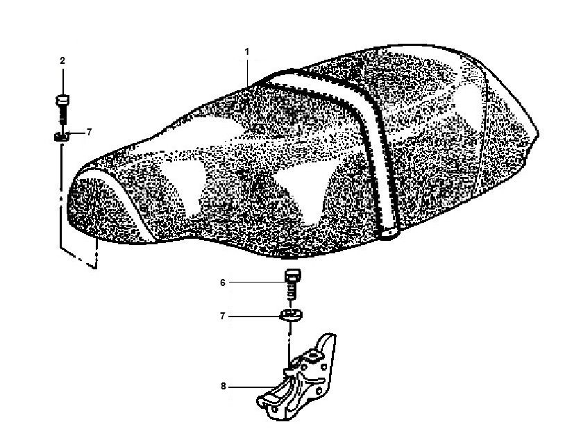 Saddle Piaggio Typhoon 98-2005 2-stroke