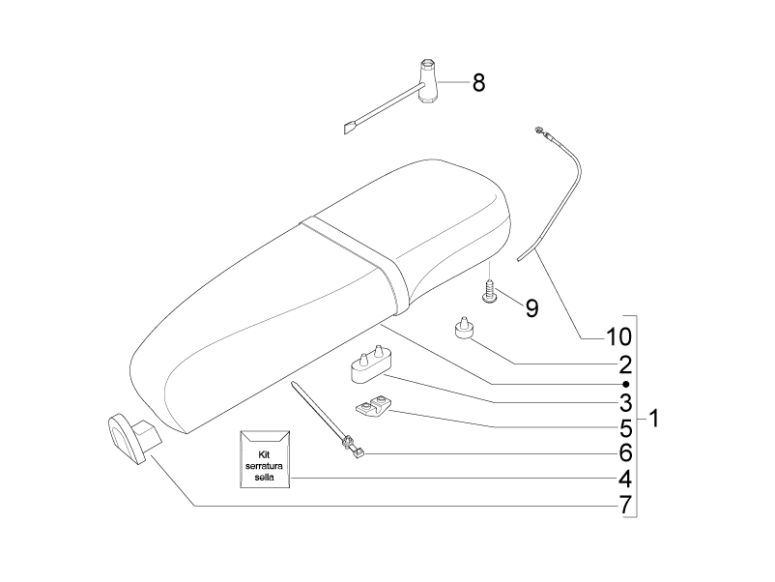 Saddle Vespa Lx 2-stroke beige