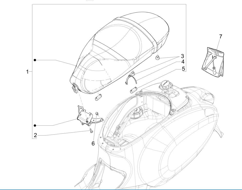 Saddle/Sitting Vespa Sprint 125 4T 3V IE ABS