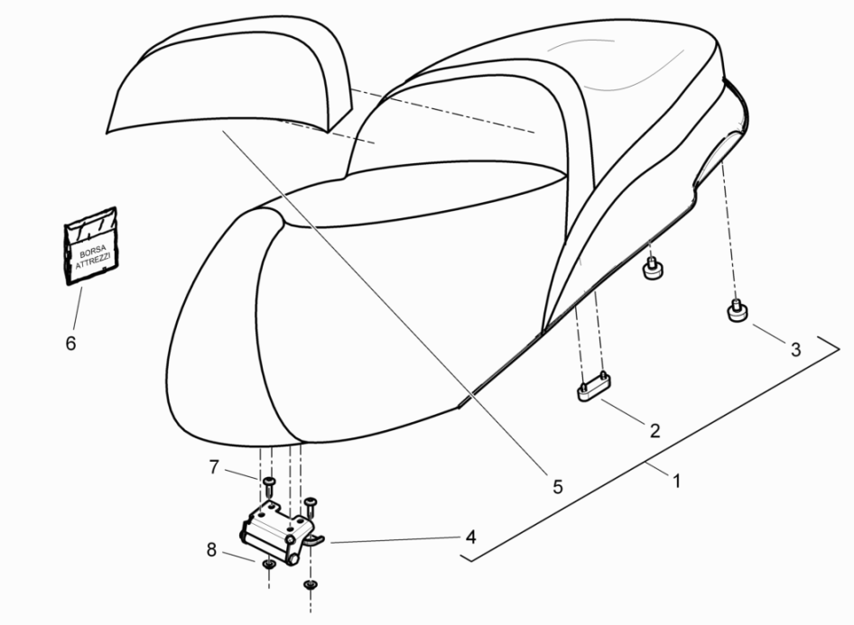 Saddle/Seat Piaggio Beverly 125 RST 4T 4V IE E3 2010-2015 (EMEA)