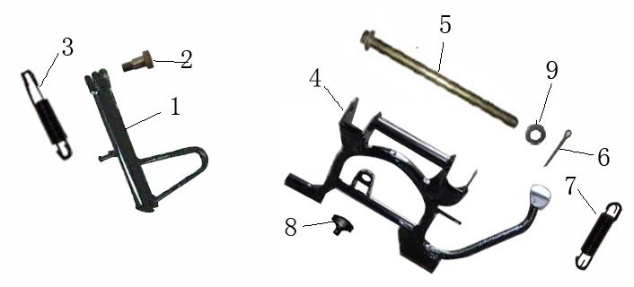 Side Center Stand Eagle-Wing Torino anthracite