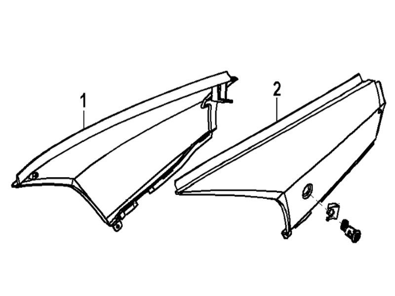 Side cover Generic Xor black 2006 2-stroke 25