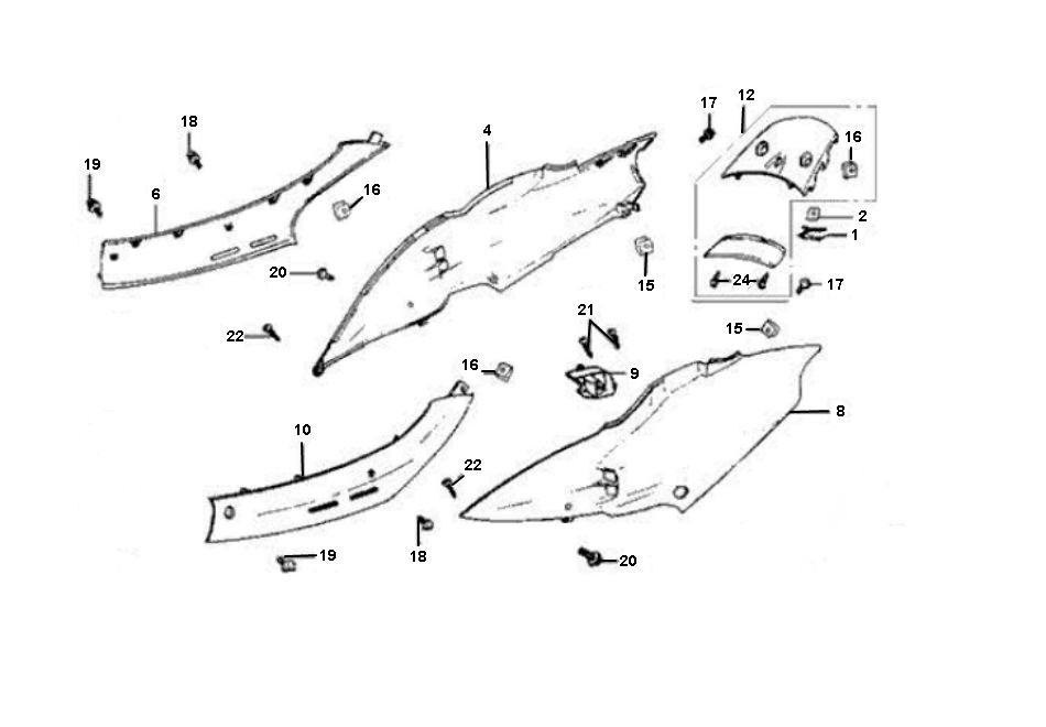 Side Screen Sym Jet Euro-X 2-stroke